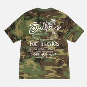 Stussy "Pool Service" Camo T Shirt Men XL